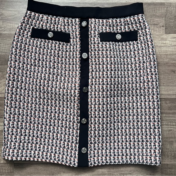 Maje Tweed Mini Skirt Size 40 - Picture 3 of 9